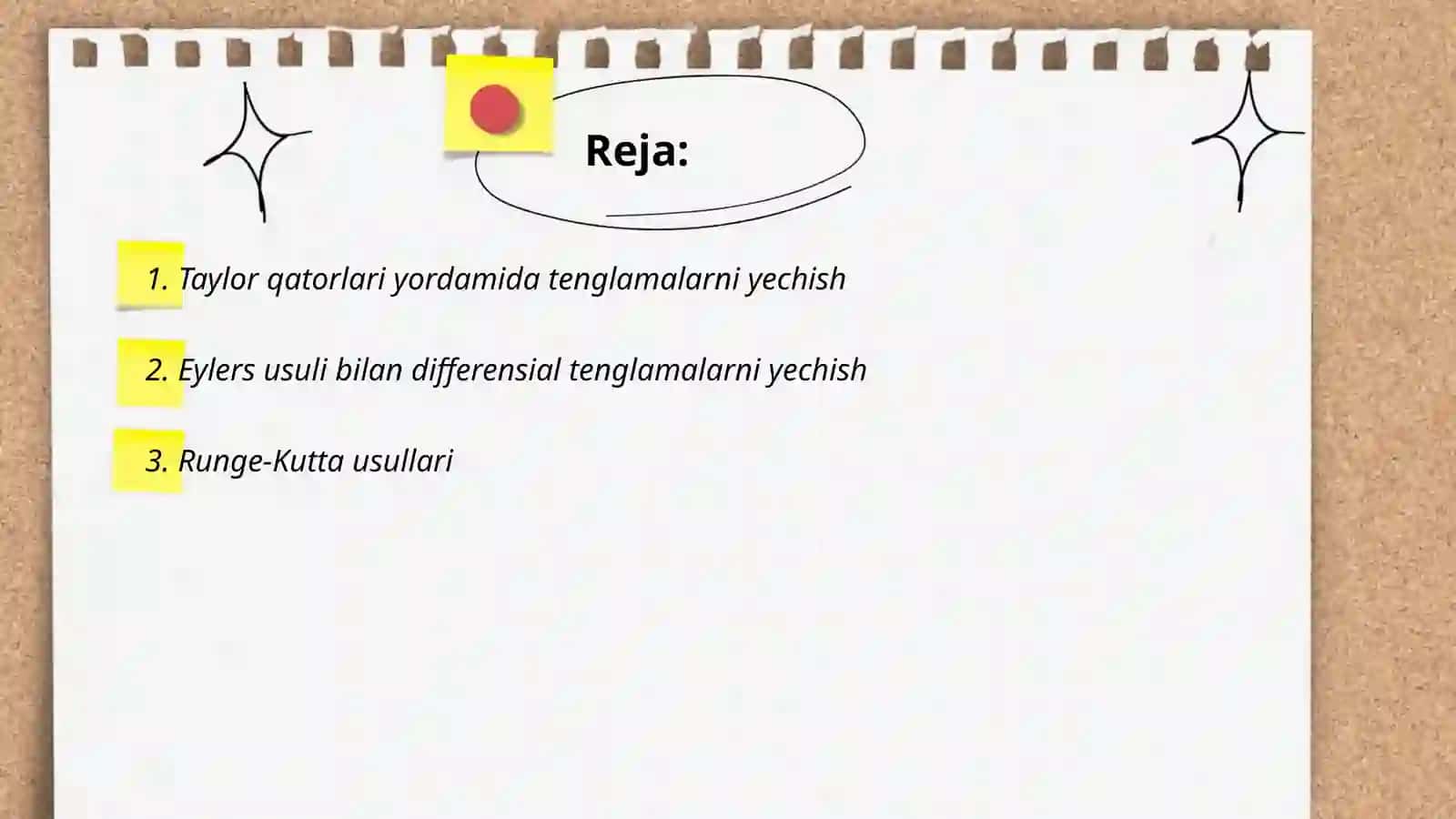 Differensial tenglamalar sistemasi 2