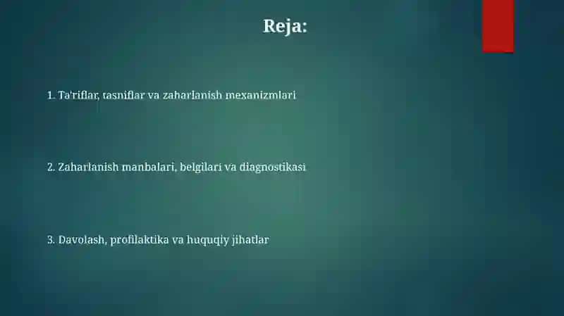 Zaharlar va Toksinlar 2