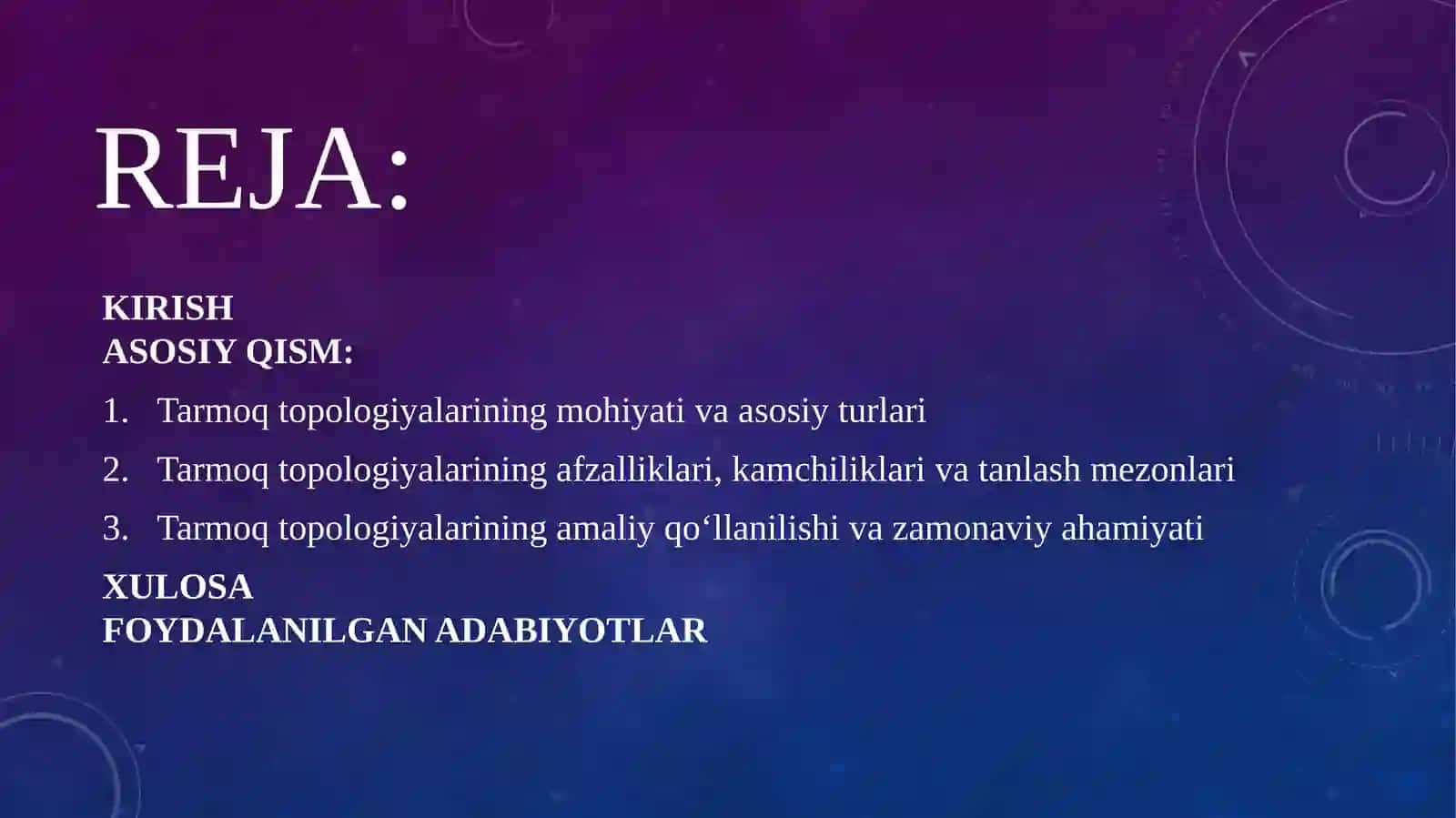 Tarmoq topologiyalari 2
