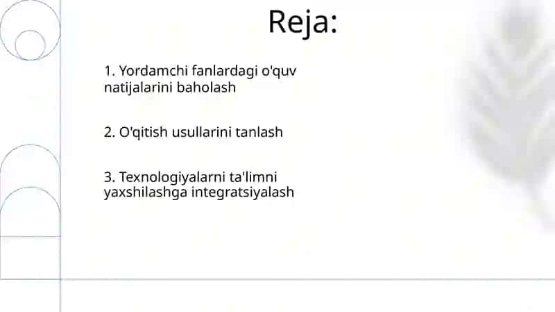 Mutaxassislik fanlarini o'qitish metodikasi 2