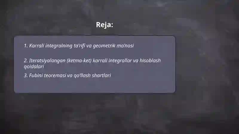 Karrali integrallar 2
