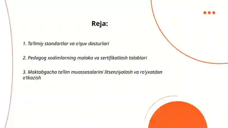 Maktabgacha taʼlimning davlat talablari 2