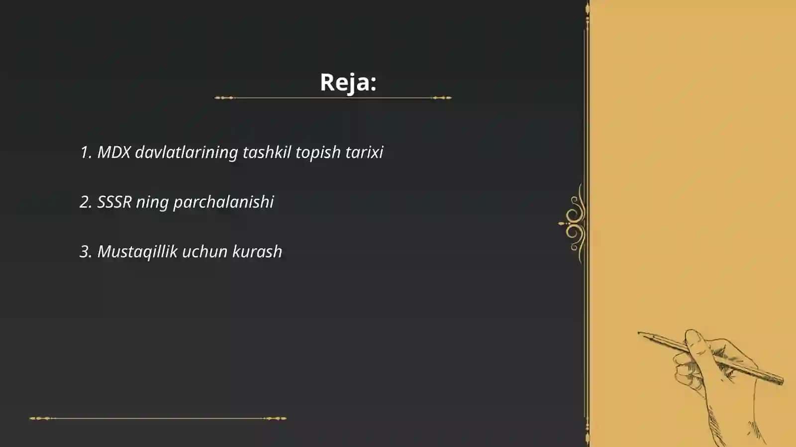 MDX davlatlarining tashkil topishi 2