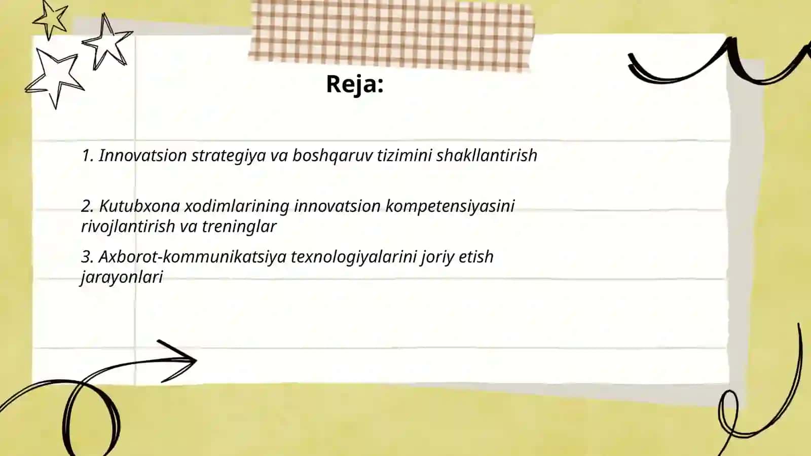 Kutubxona axborot muassasalarida innovatsion faoliyatni tashkil etish jarayonlari 2