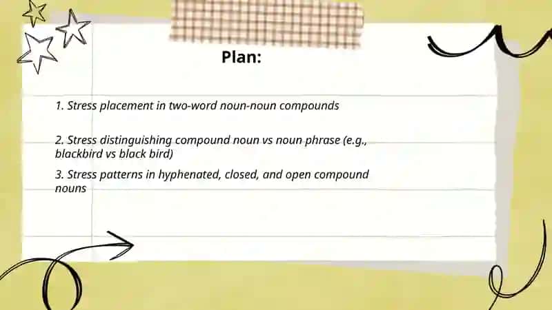 Stress in compound nouns 2