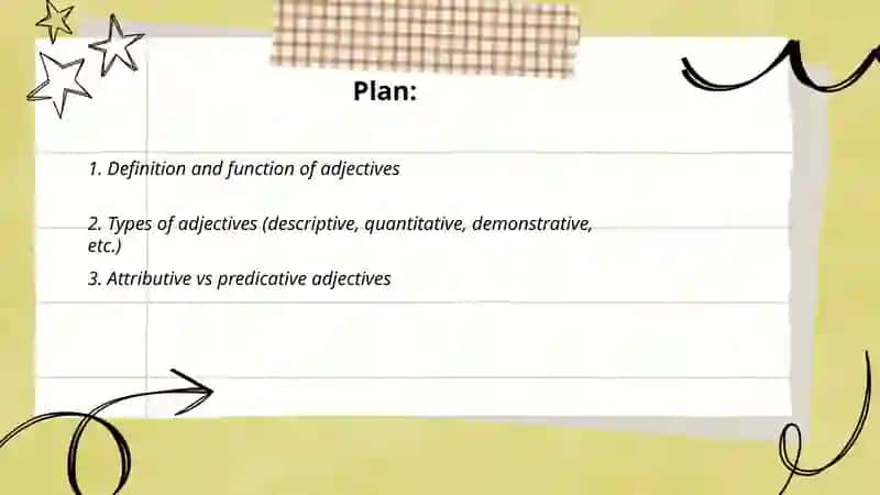Definition and function of adjectives 2