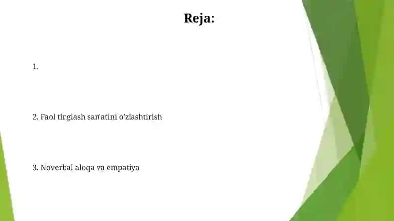 Faol tinglash san'ati 2