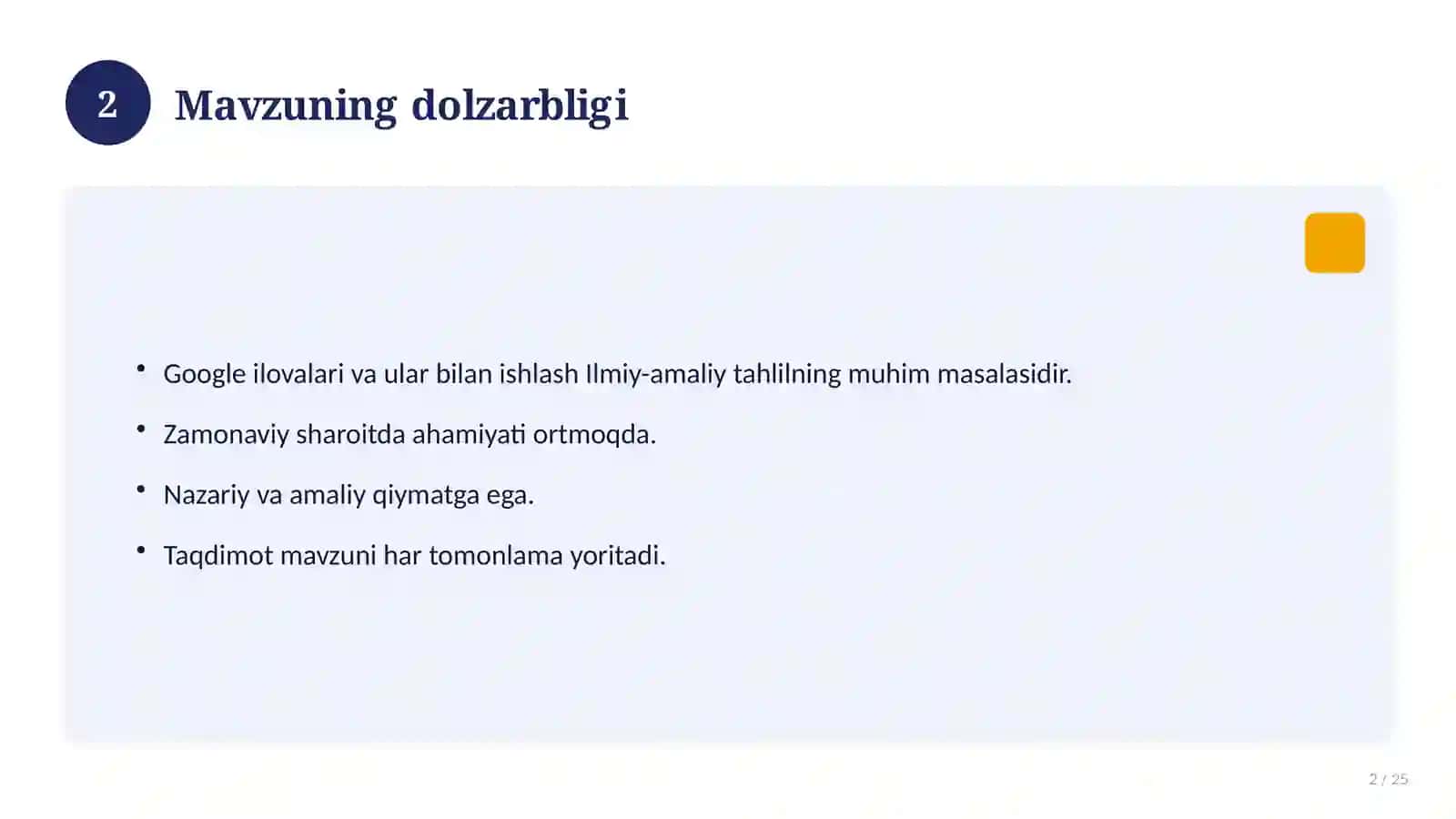 Google ilovalari va ular bilan ishlash 2