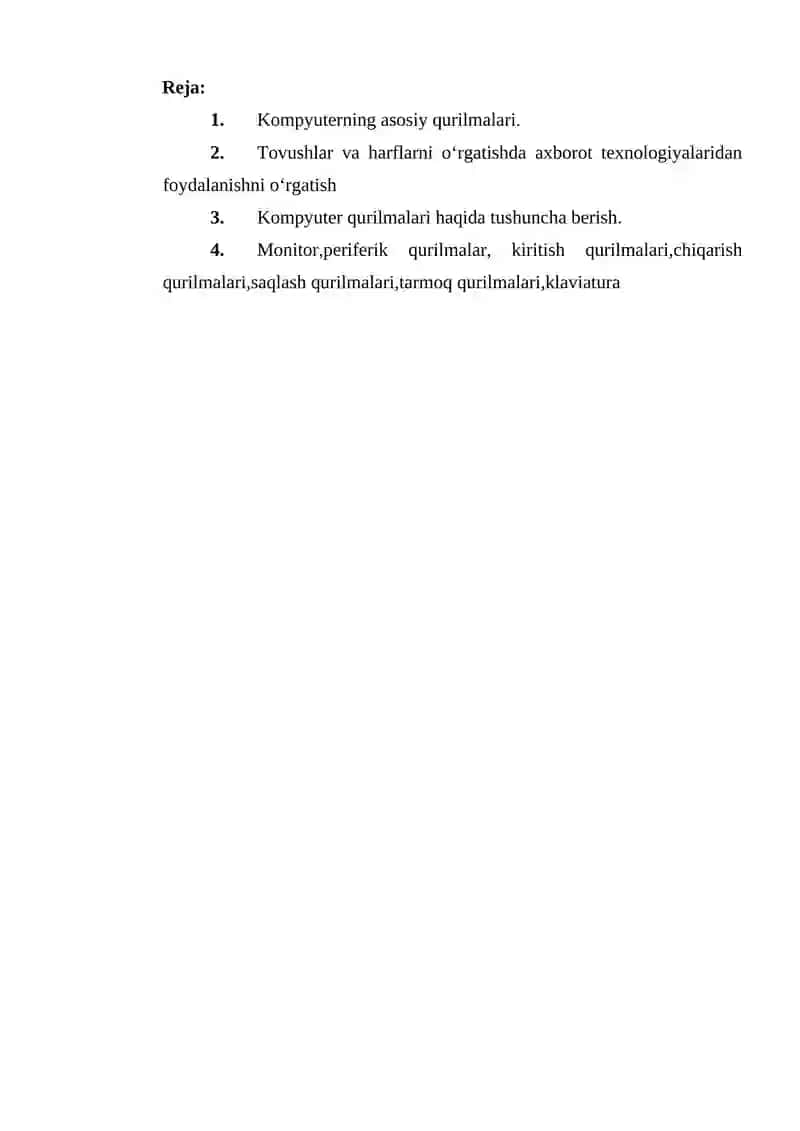 Kompyuterning asosiy qurilmalari 2