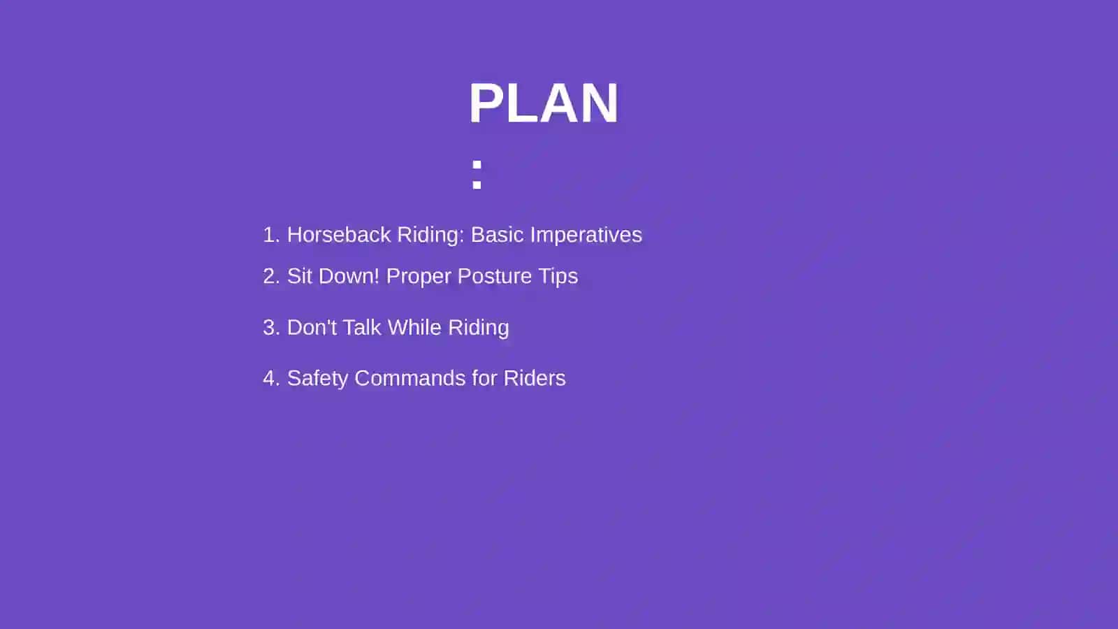 Horseback Riding: Basic Imperatives 2