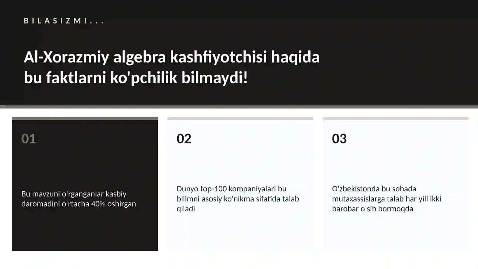 Al-Xorazmiy algebra kashfiyotchisi 2