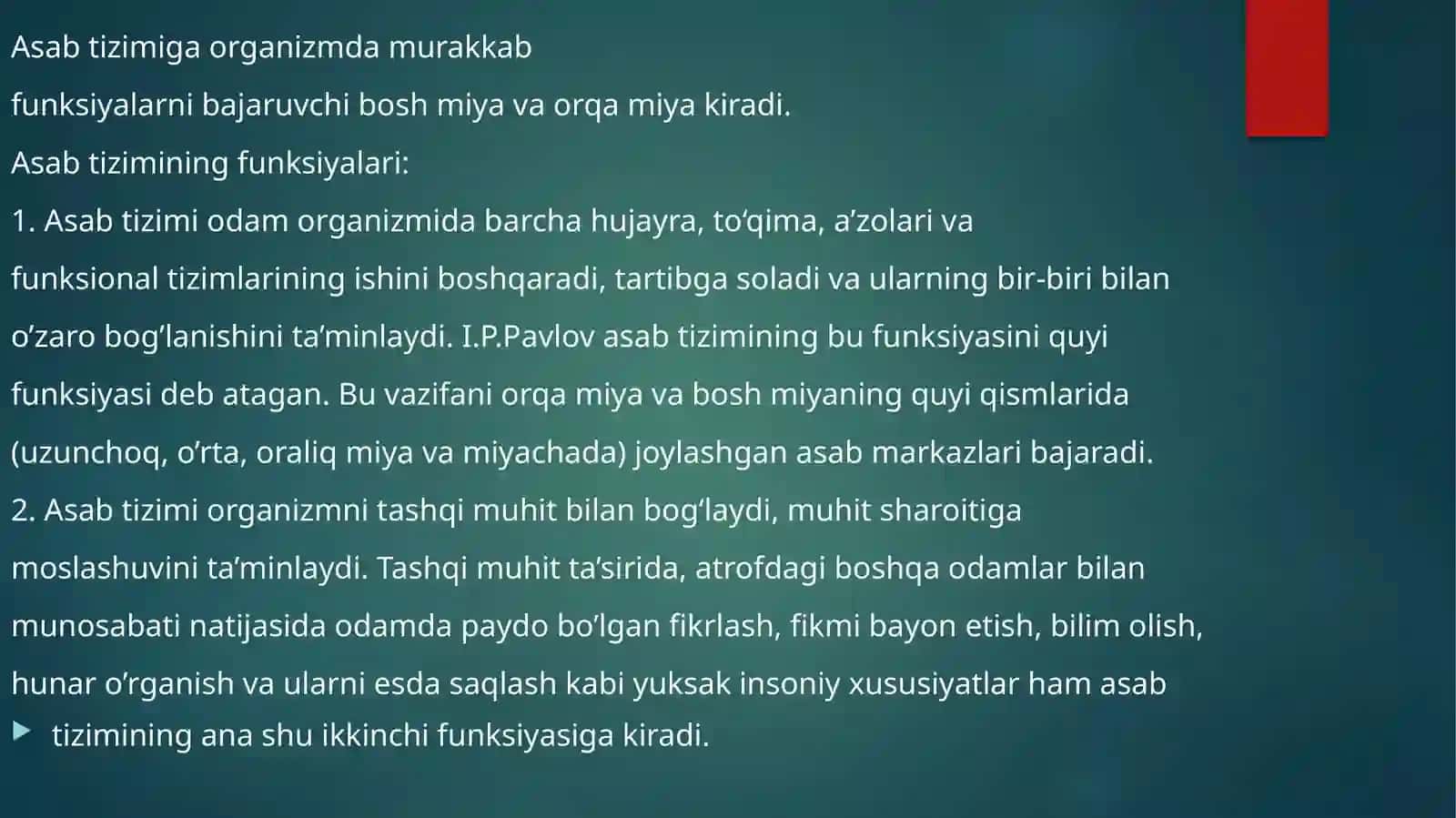 Asab tizimi 2