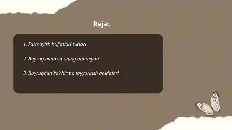 Farmoyish hujjatlari 2