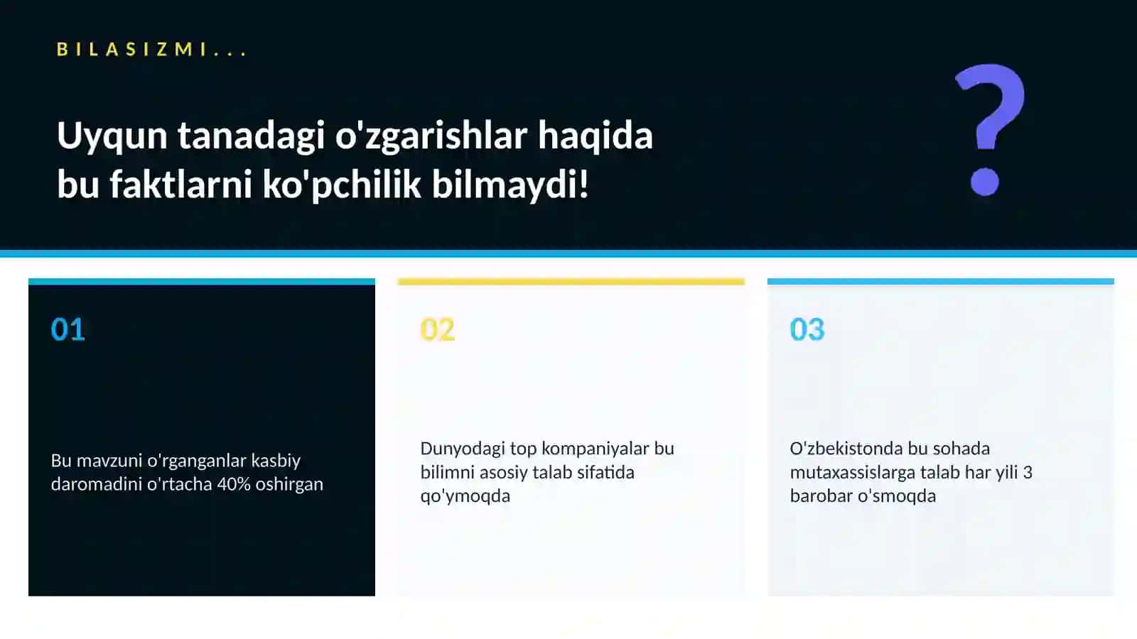 Uyqun tanadagi o'zgarishlar 2