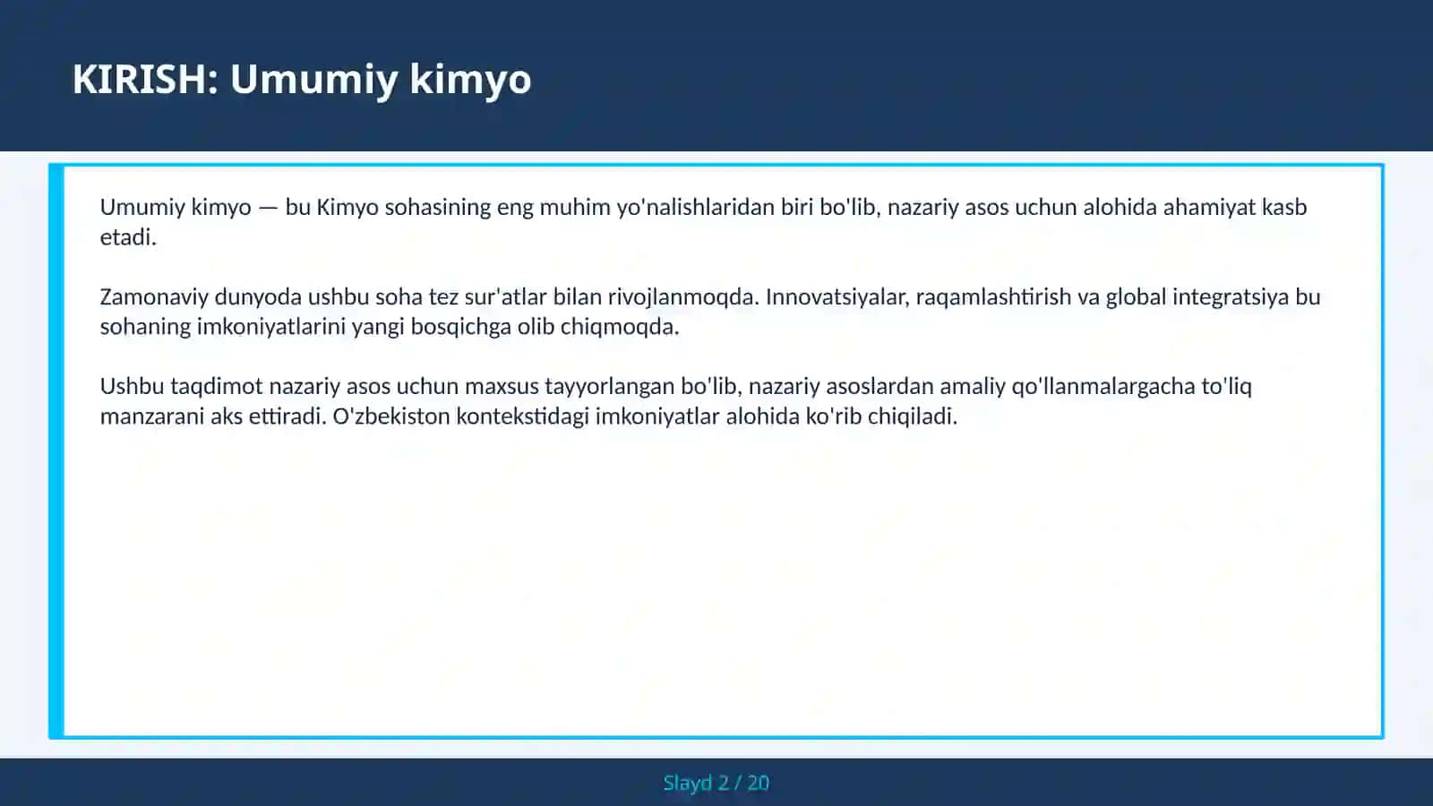 Umumiy Kimyo 2