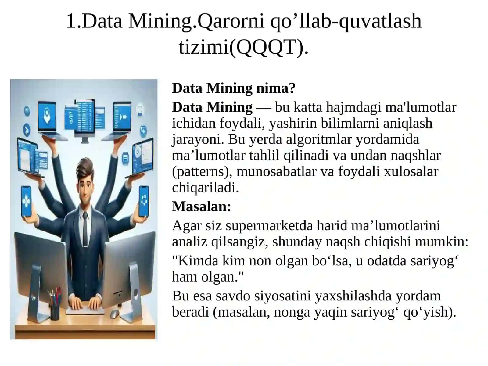 Data Mining va OLAP Integrasiyasi 2