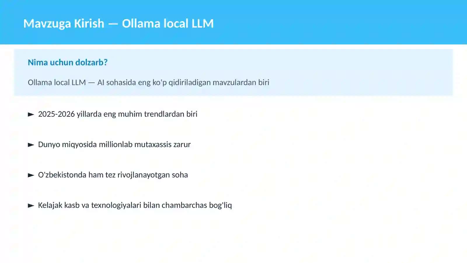 Ollama local LLM 2
