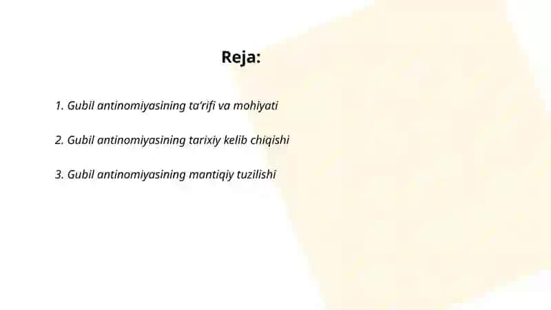 Gubil antinomiyasi 2