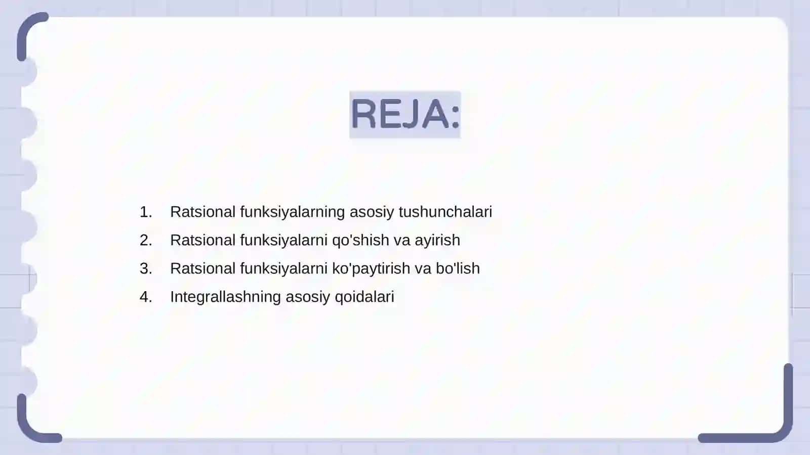 Ratsional funksiyalar integralli 2