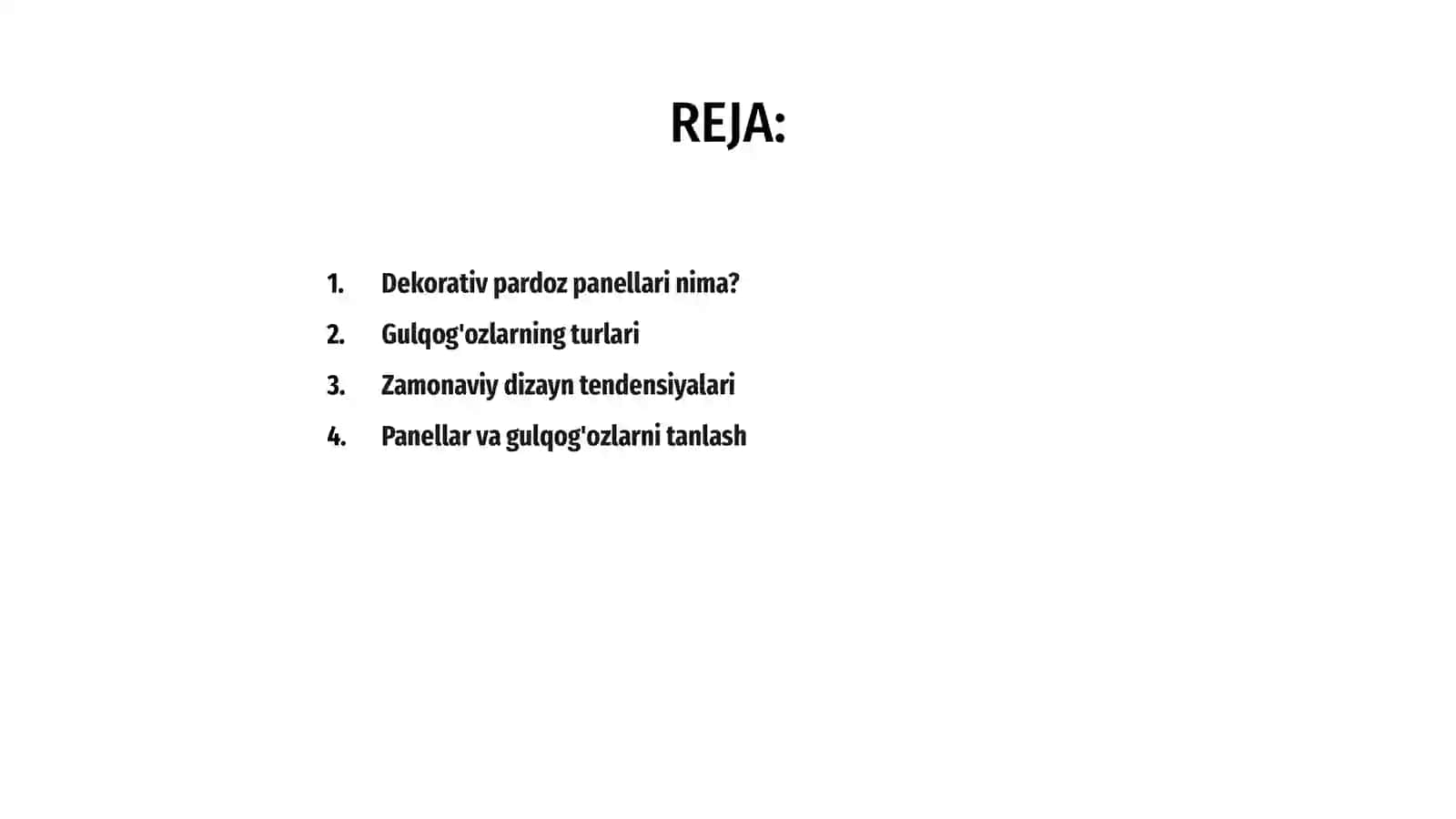 Dekorativ pardoz panellari, gulqog'ozlar 2