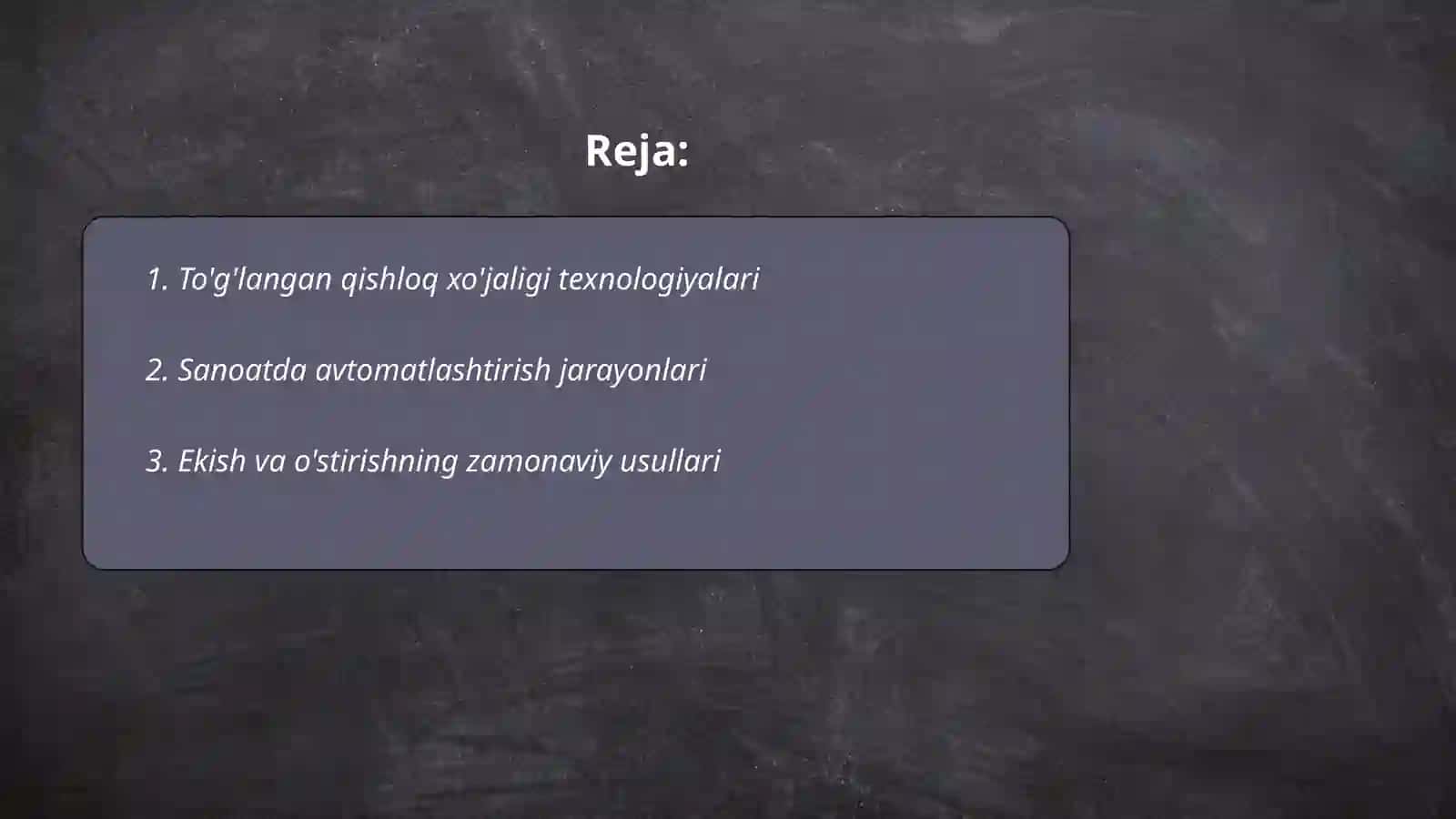 To'g'langan qishloq xo'jaligi texnologiyalari 2