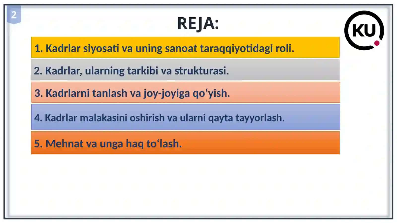 7-Amaliy mashg’ulot: Sanoatda kadrlar va mehnatga haq to‘lash 2