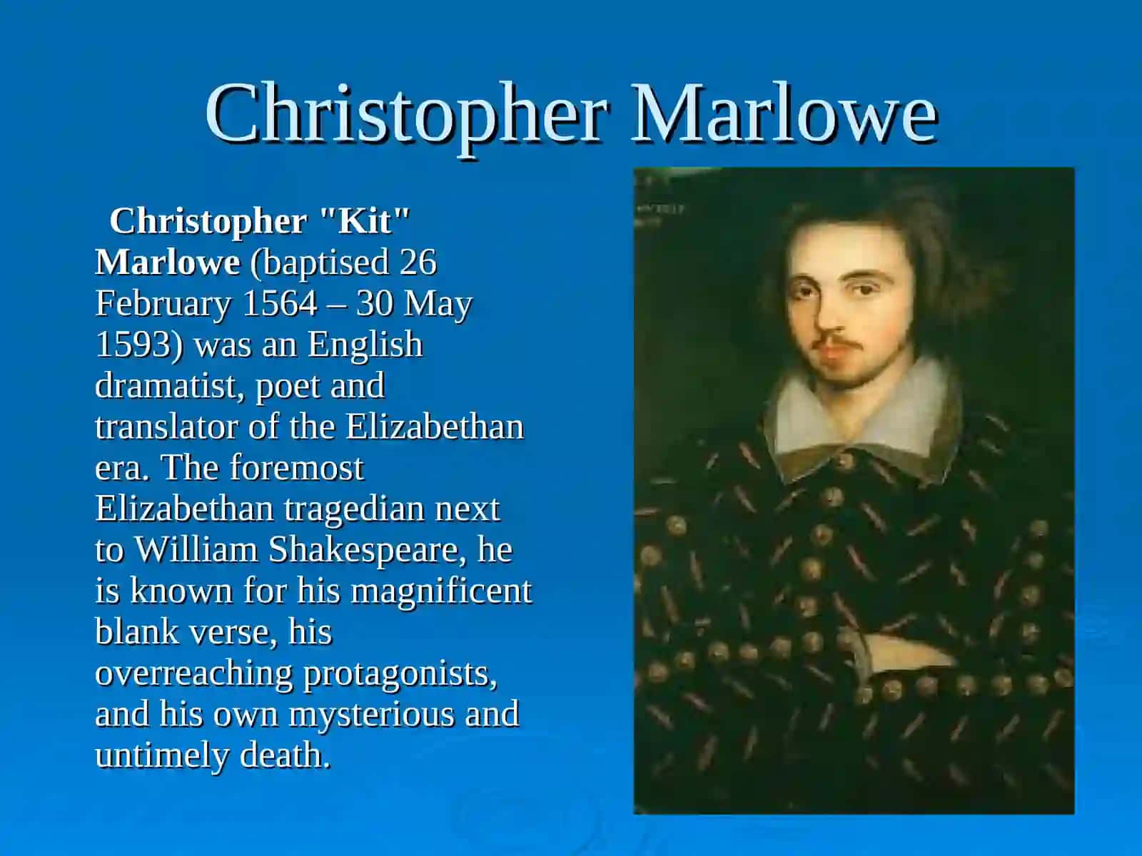 Christopher "Kit" Marlowe 2