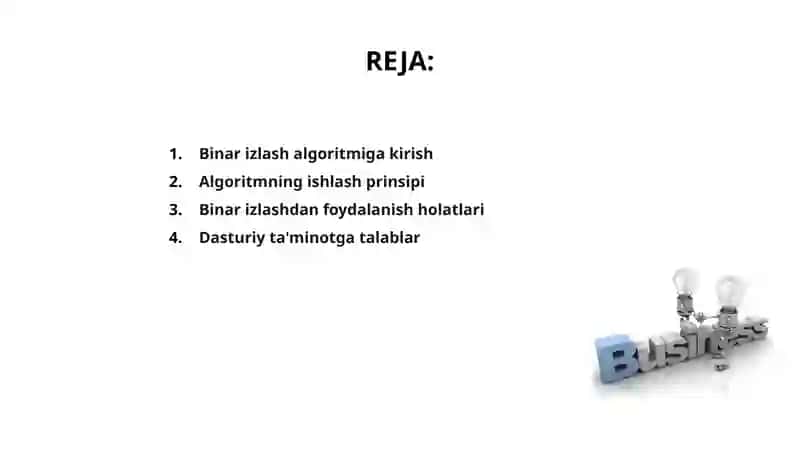 Binar izlash algoritmiga kirish 2