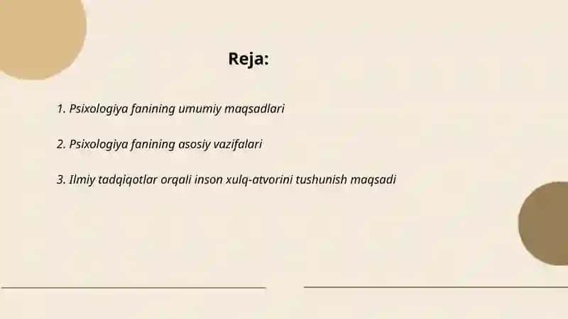 Psixologiya fanining maqsad va vazifalari 2