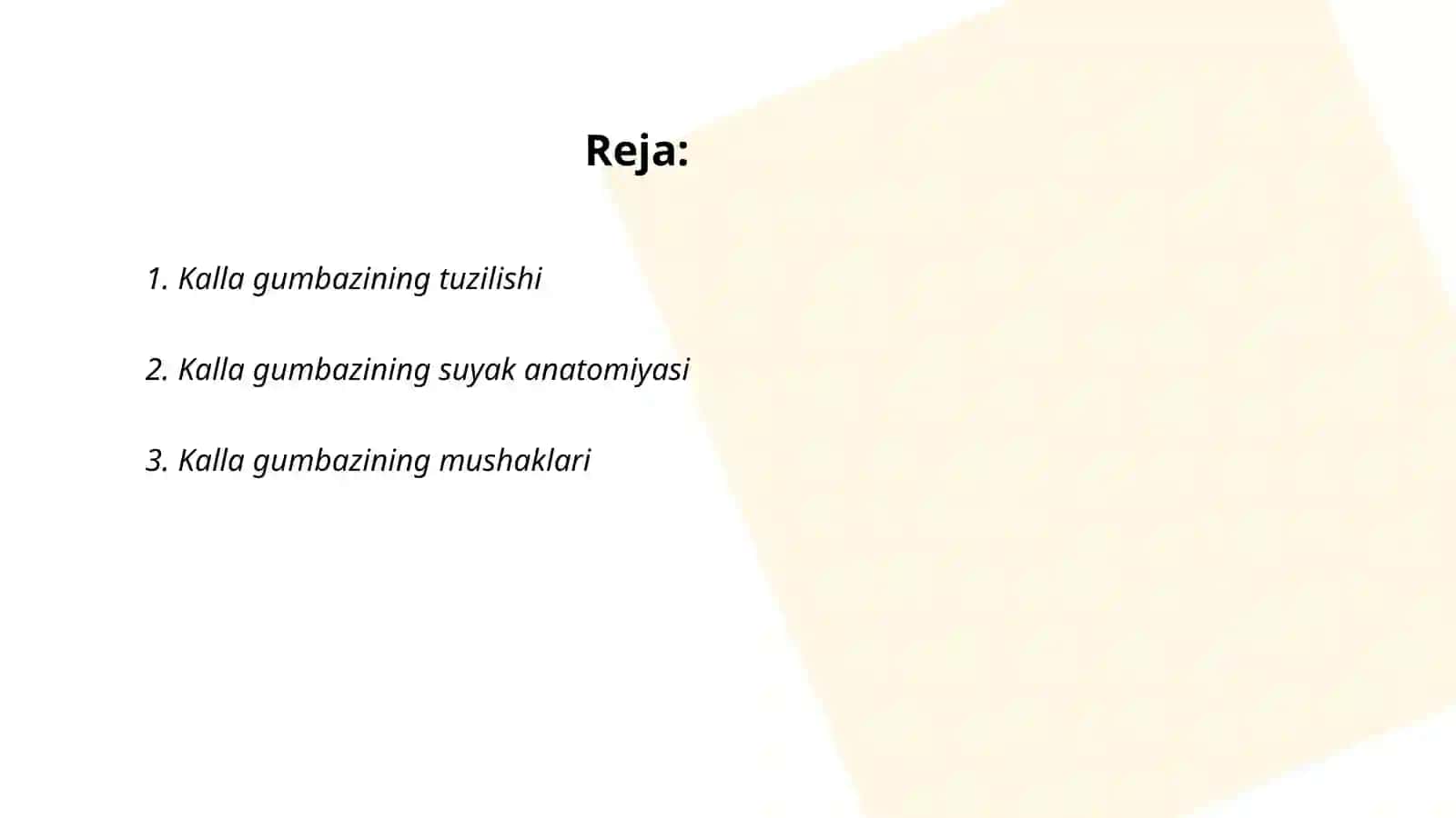 Kalla gumbazining topografik anatomiyasi 2