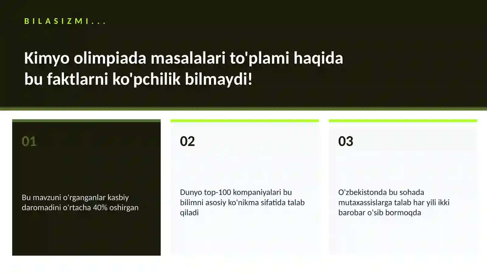 Kimyo olimpiada masalalari to'plami 2