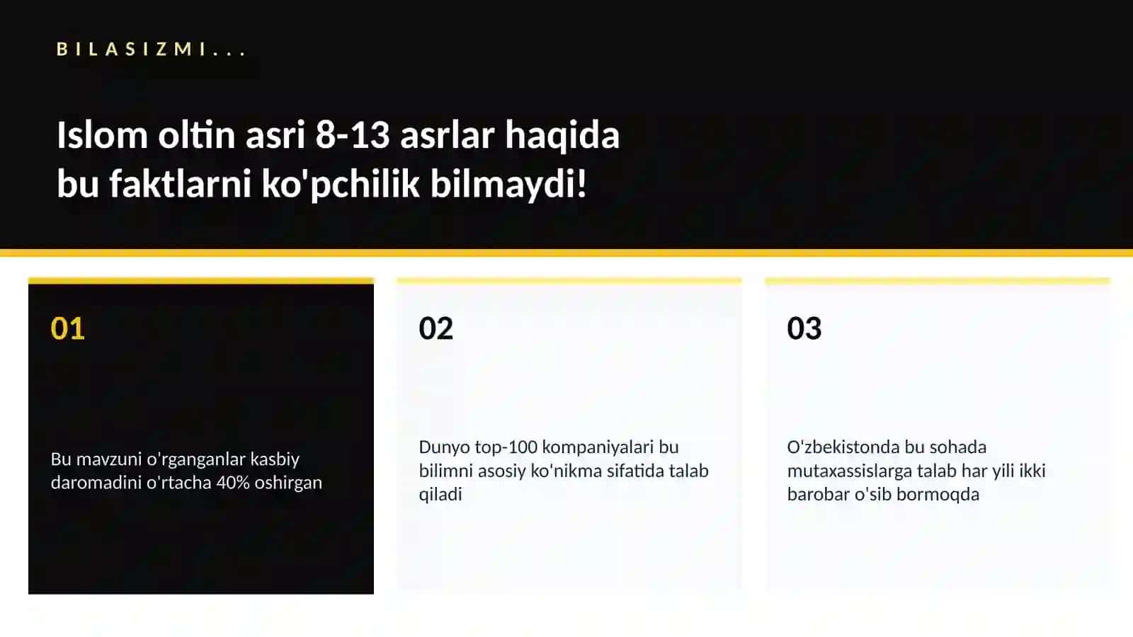 Islom oltin asri 8-13 asrlar 2