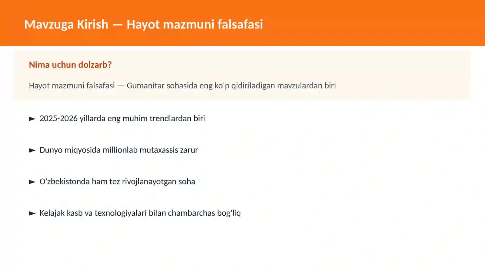 Hayot mazmuni falsafasi 2