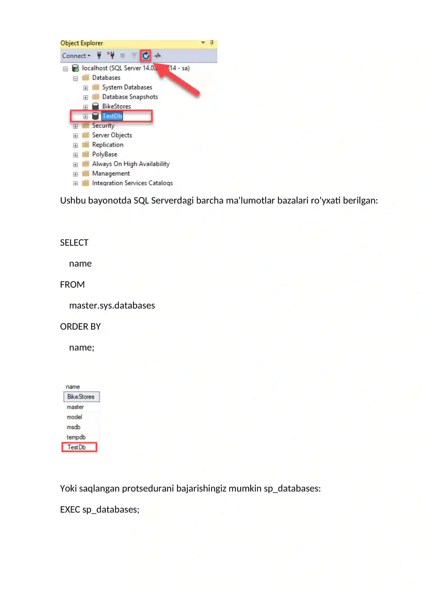 SQL Server CREATE DATABASE 2