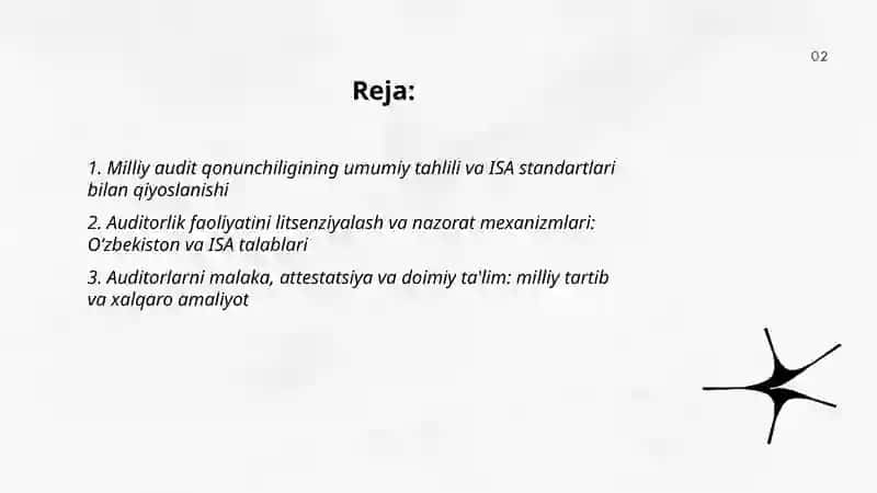 Auditning normativ-huquqiy asoslari 2