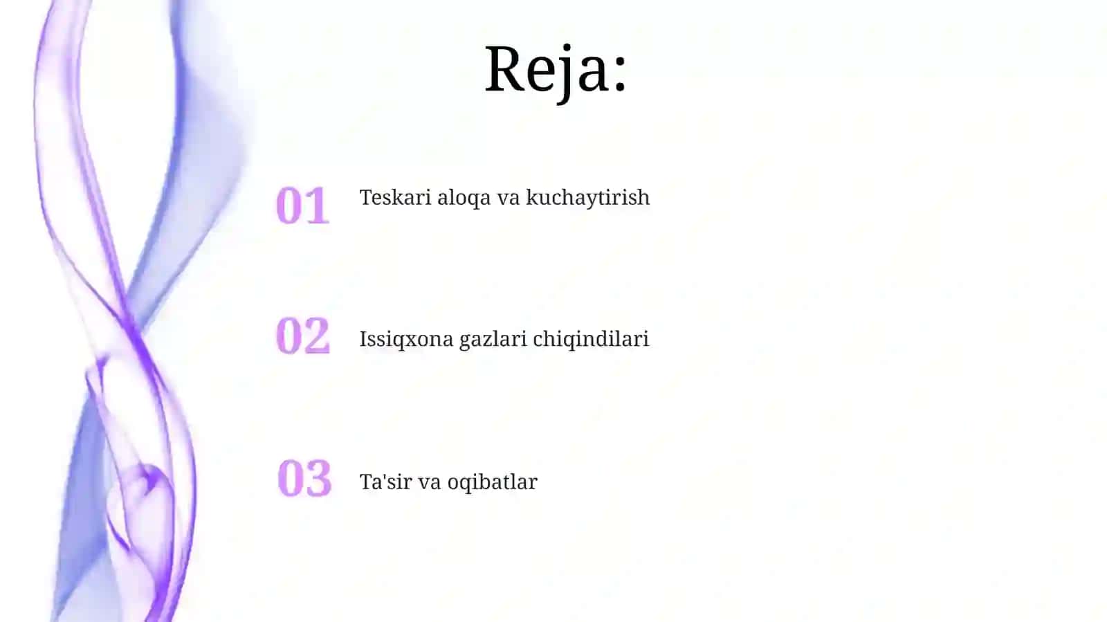 Omillar va ularning oqibatlari 2