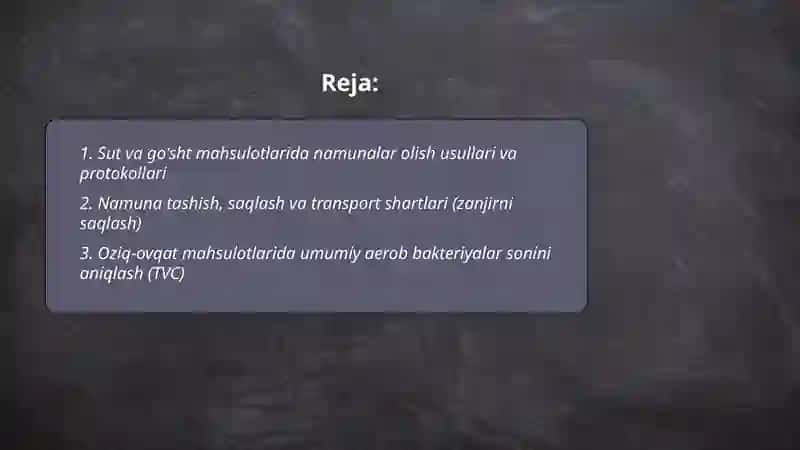 Sut va go'sht mahsulotlariga sanitar baho berish 2