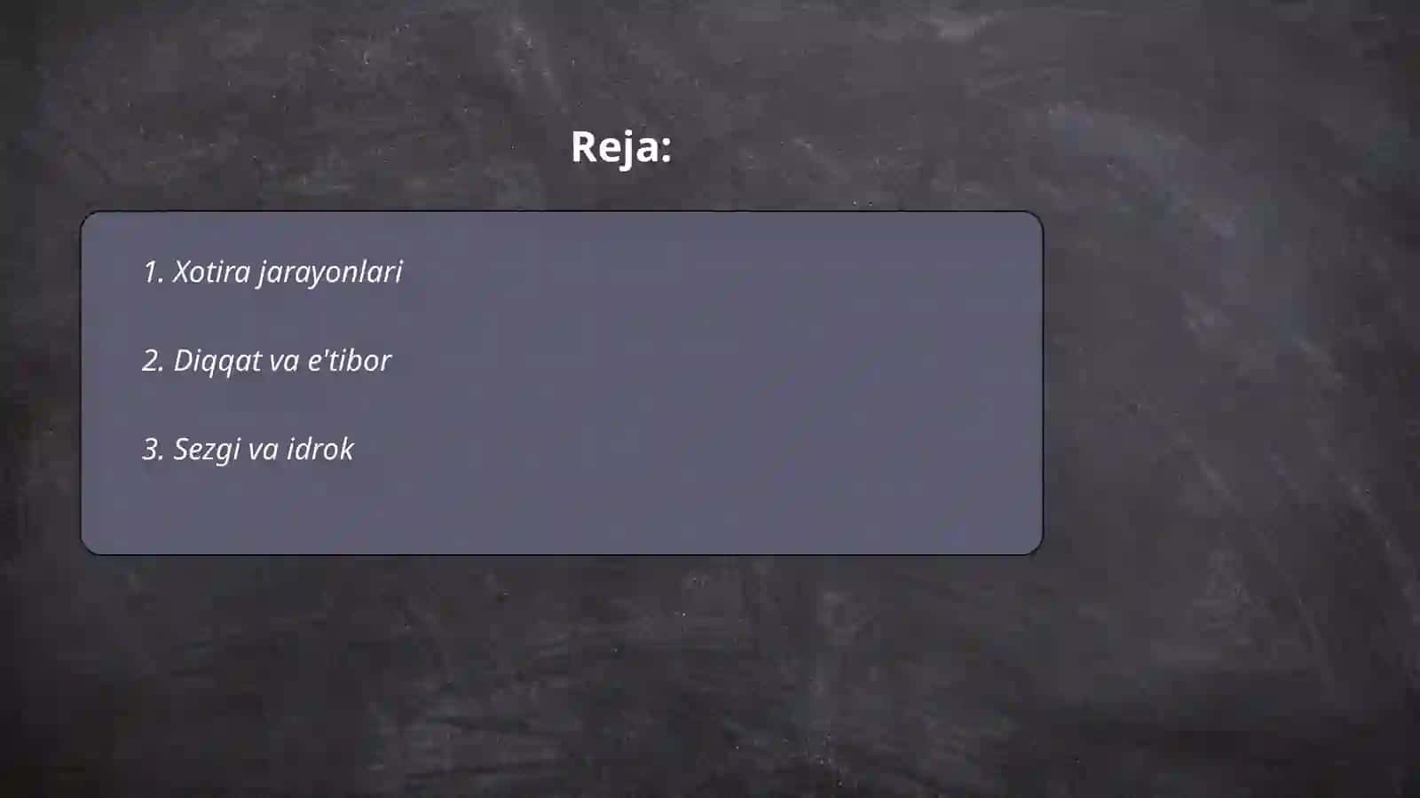Psixik jarayonlar turlari 2