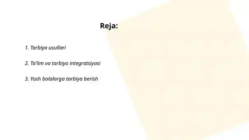 Tarbiya usullari 2