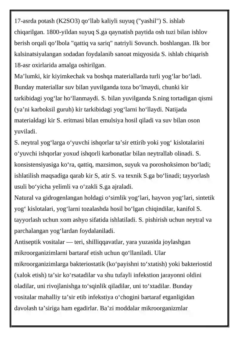 ANTESEPTIK SOVUN OLINISHI 2