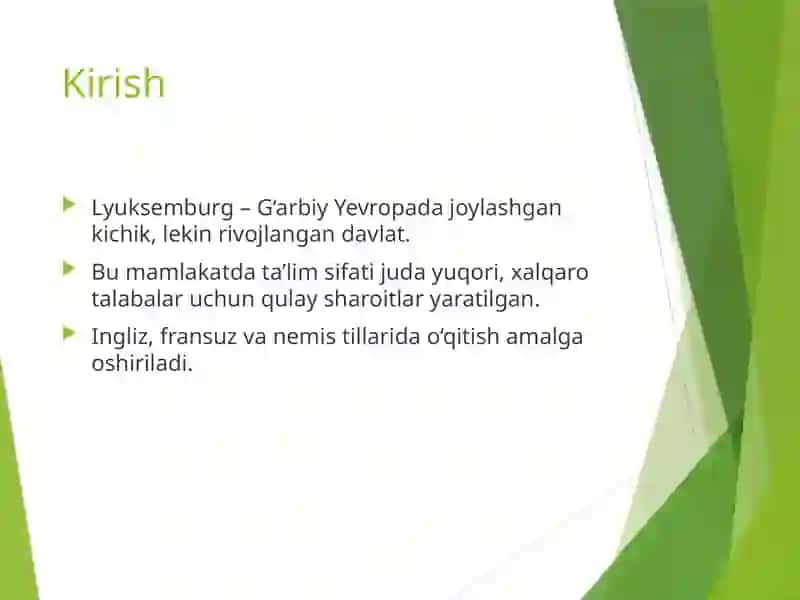 Lyuksemburgda o‘qish va mashhur universitetlar 2