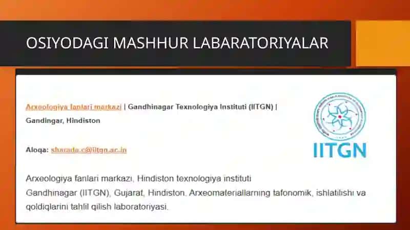 OSIYODAGI MASHHUR LABARATORIYALAR 2