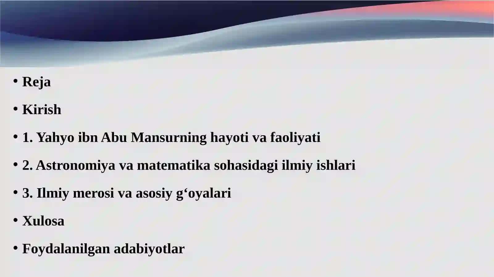 Yahyoibn Abu Mansur (vaf.taxm. 830) 2