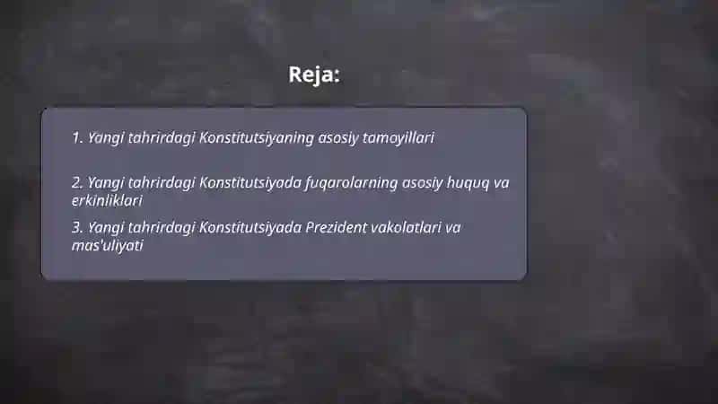 Yangi tahrirdagi Konstitutsiya 2