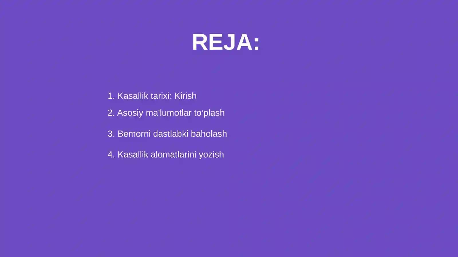 Kasallik tarixi yozish 2
