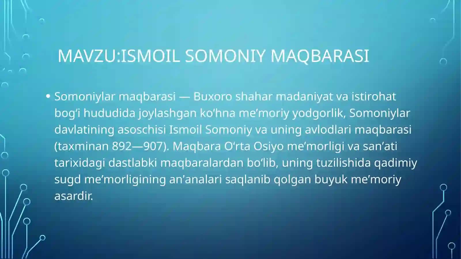 Somoniy maqbarasi 2