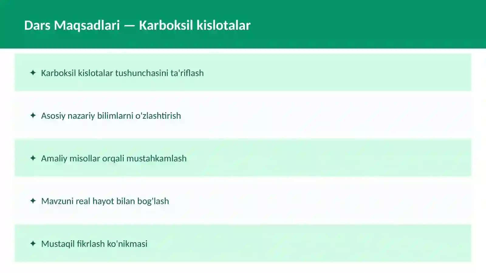 Ketonlar O'qituvchilar va talabalar uchun dars ishlanma 2