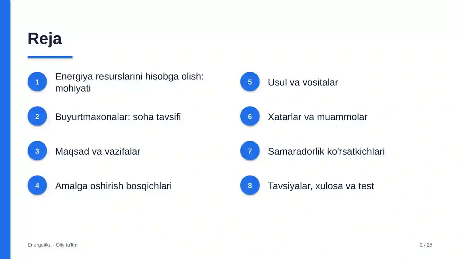 Energetika · Oliy ta'lim 2
