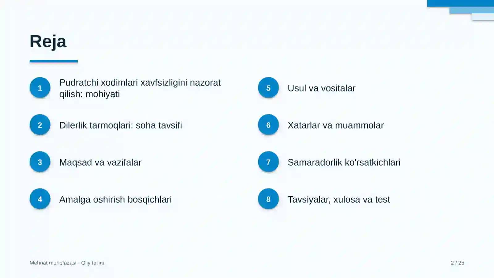 dilerlik tarmoqlarida pudratchi tashkilotlar xodimlari xavfsizligini nazorat qilish 9023 2