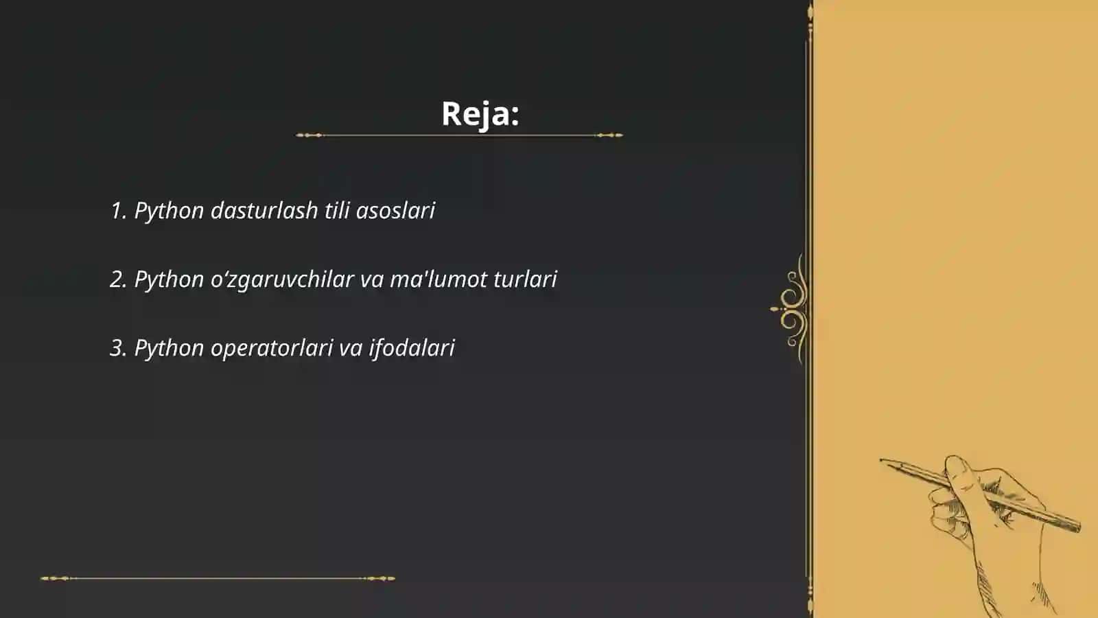 Python Dasturlash Tili 2